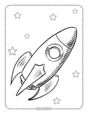 spacecraft in the stars coloring page
