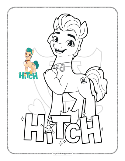 mlp hitch trailblazer coloring pages