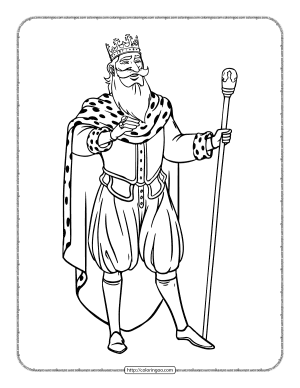 Old King Coloring Pages for Kids