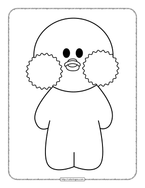 Paper Duck Pdf Coloring Pages for Kids