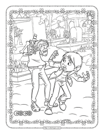 disney coco coloring sheet