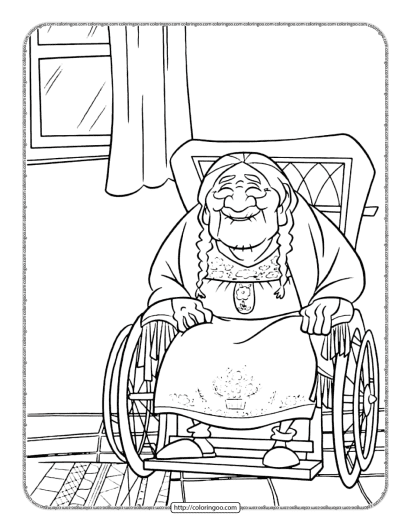 disney mama coco coloring page