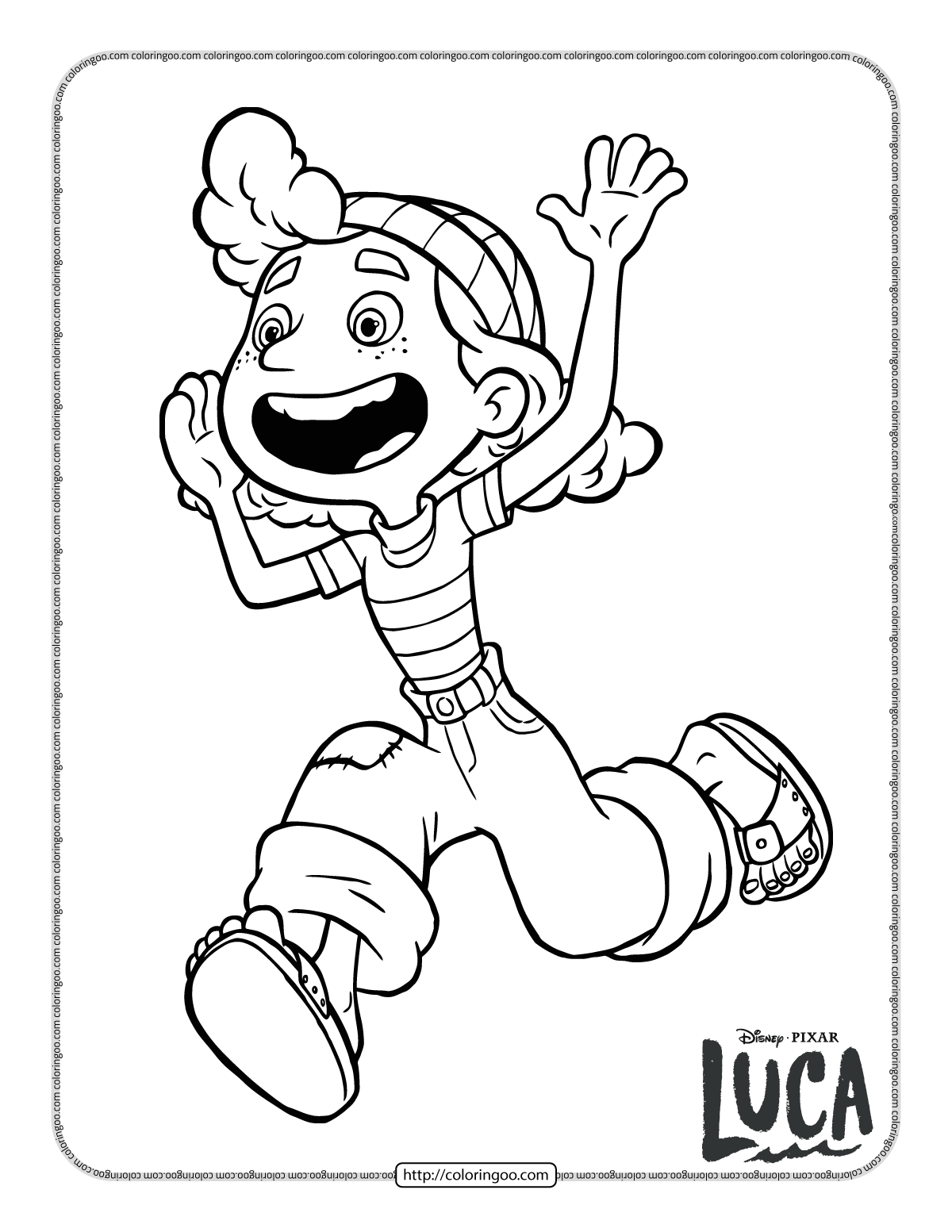 giulia from disney luca coloring page