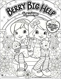 strawberry shortcake berry big help coloring page