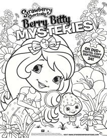 strawberry shortcake coloring berry bitty mysteries page