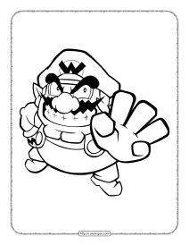 coloring wario from super mario games