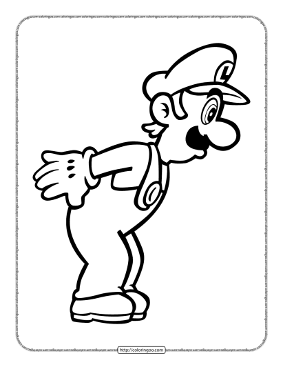 luigi coloring pages 1