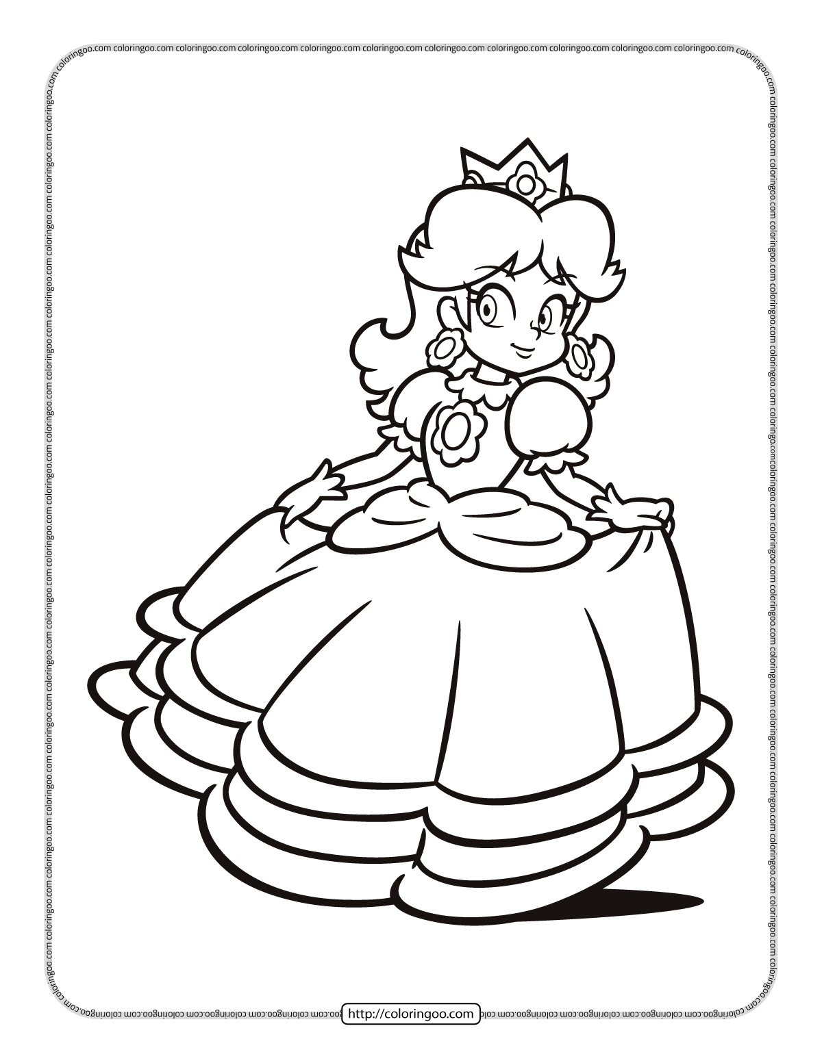 princess daisy coloring sheet