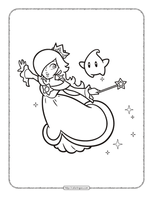 princess rosalina coloring page
