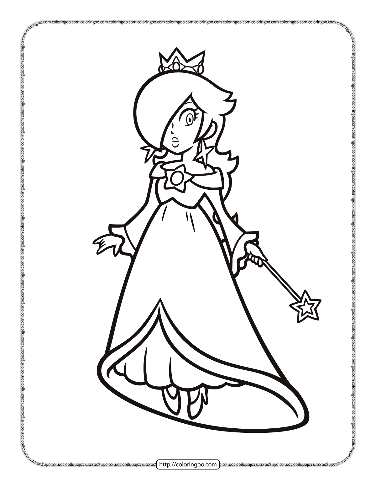princess rosalina coloring sheet