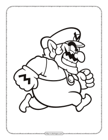 wario coloring sheet for kids