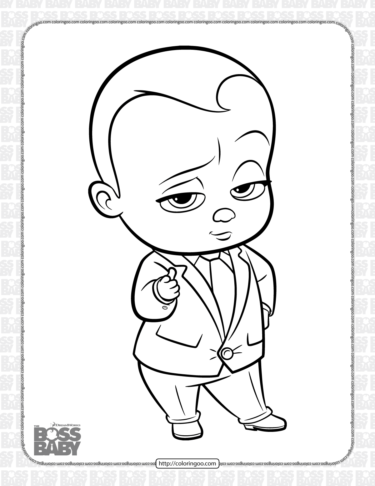 baby boss coloring pages