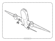 hand drawn airplane bottom view coloring page