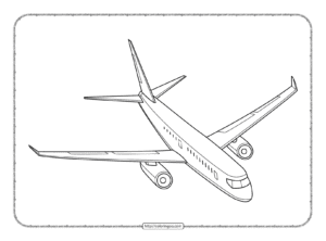 hand drawn airplane outline coloring page