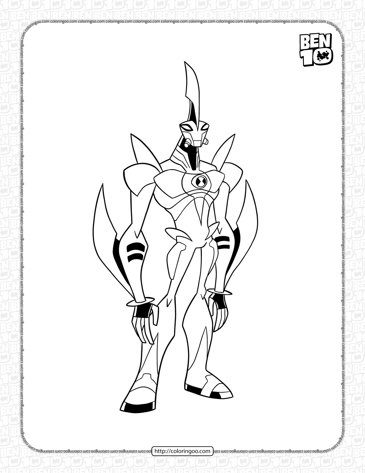 way big classic omniverse coloring page