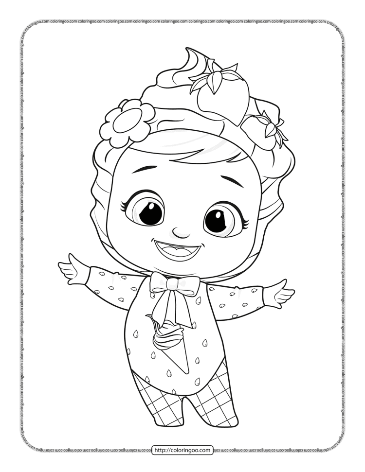 cry babies ella coloring sheet