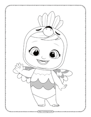 cry babies sidney coloring sheet