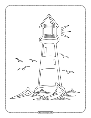 lighthouse coloring page