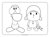 pocoyo coloring sheet for kids