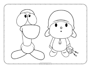 pocoyo coloring sheet for kids