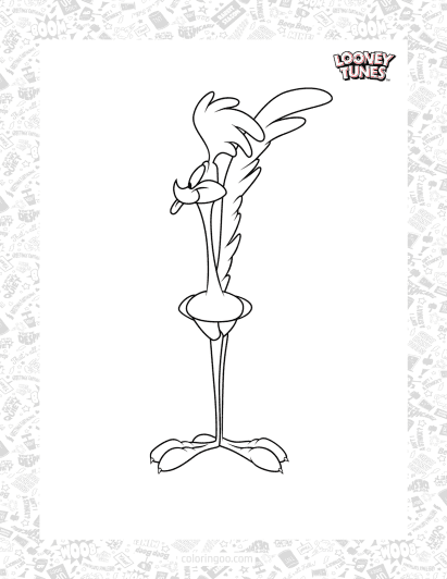 the road runner coloring sheet