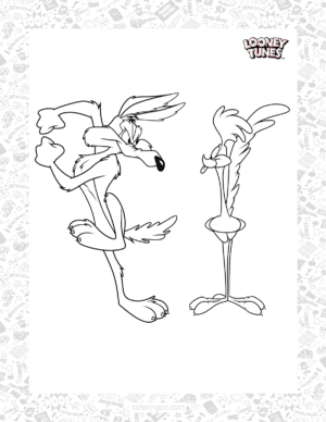 wile e coyote and the road runner coloring sheet
