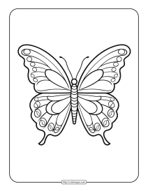 beautiful butterfly coloring sheet