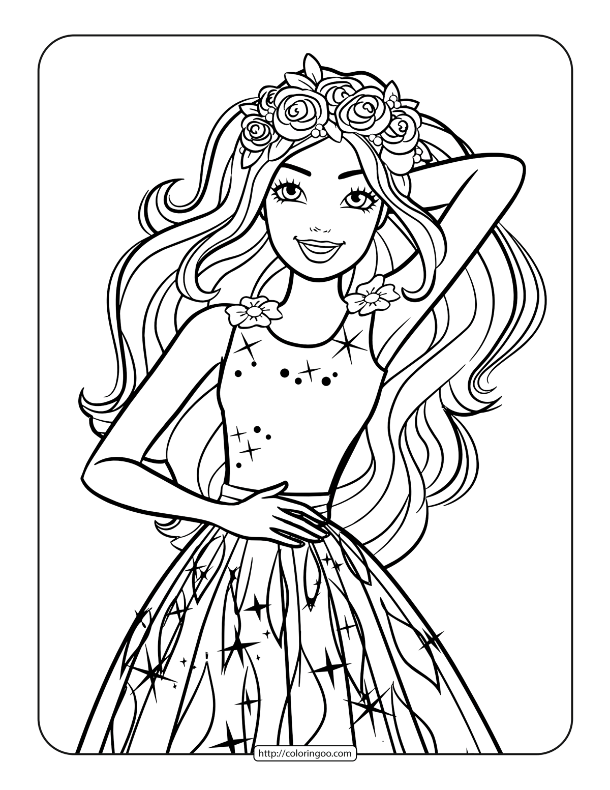 coloring pages for children barbie