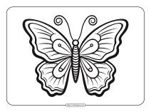 cute butterfly coloring page