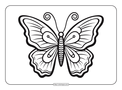 cute butterfly coloring page