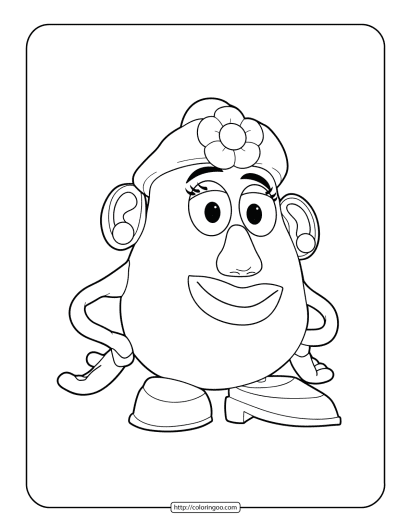 mrs potato head coloring page