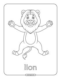 free printable cute lion coloring pages