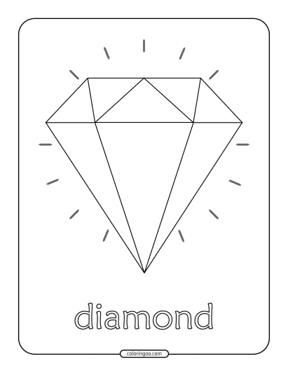 free printable diamond coloring pages