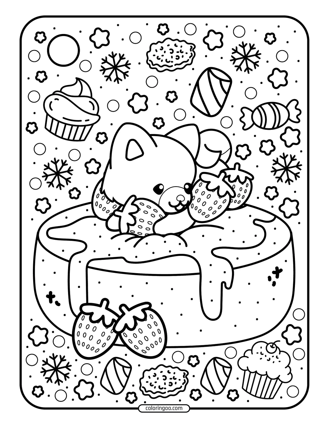 cute kawai coloring pages 010