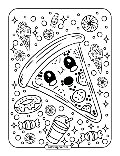 cute kawai coloring pages 012