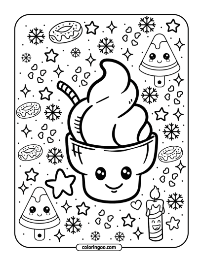 cute kawai coloring pages 013