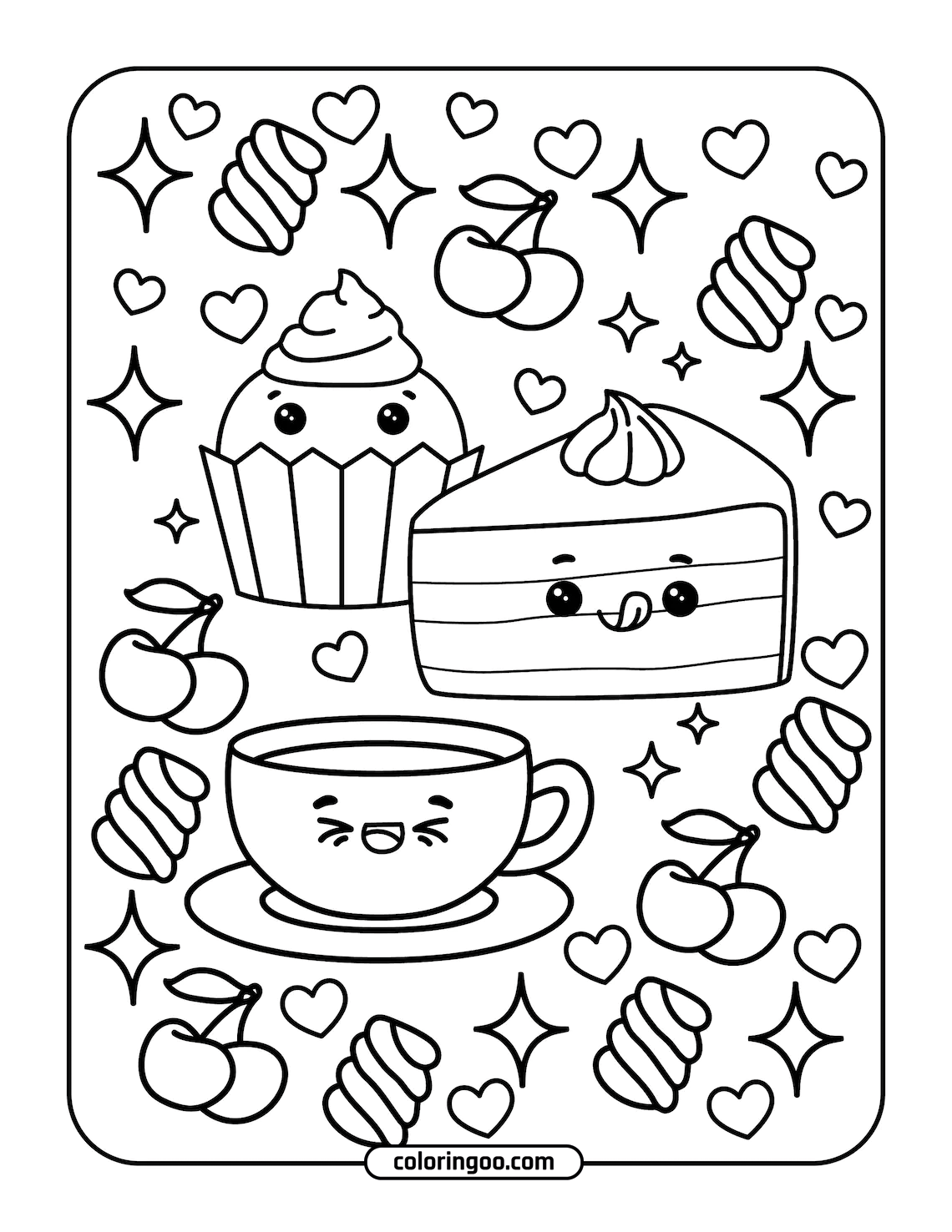 cute kawai coloring pages 018