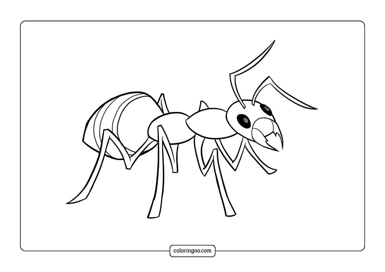 free ant coloring sheet