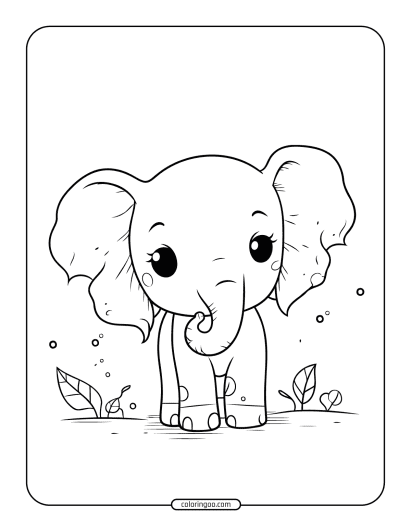 free elephant coloring pages