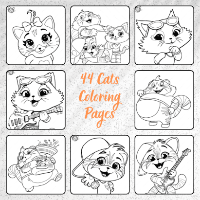 44 Cats Coloring Pages