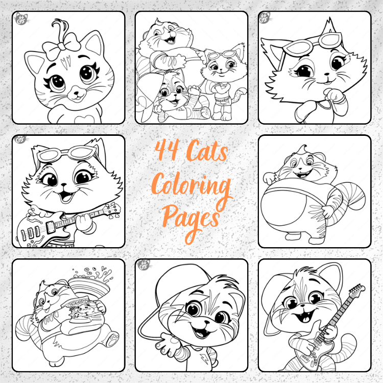 44 Cats Coloring Pages