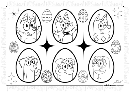Bluey Characters Easter Eggs