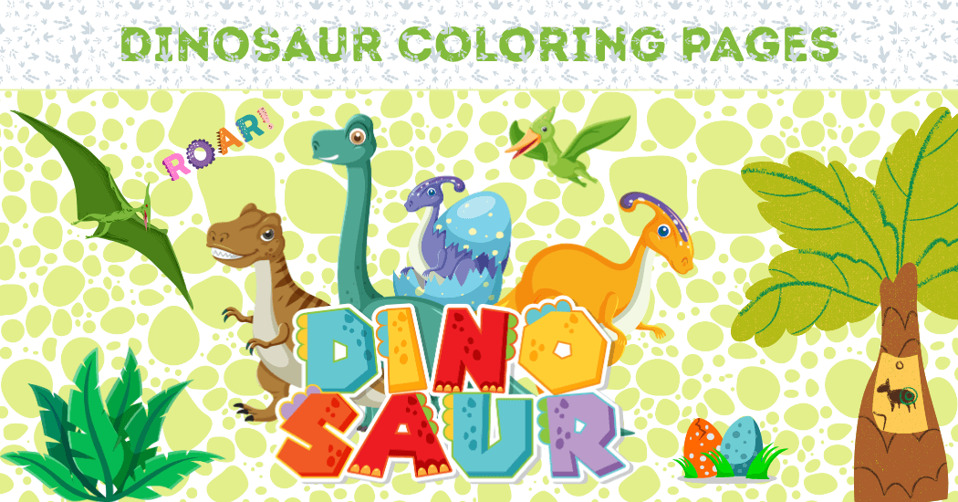 Dinosaur Coloring Pages Featured
