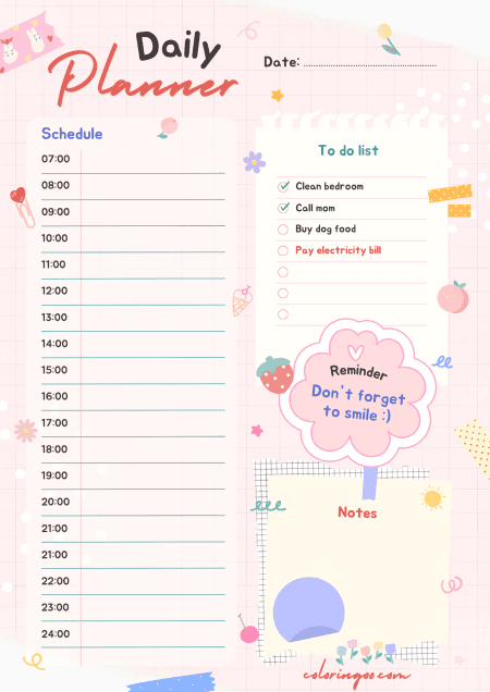 Free Printable Daily Planner 15