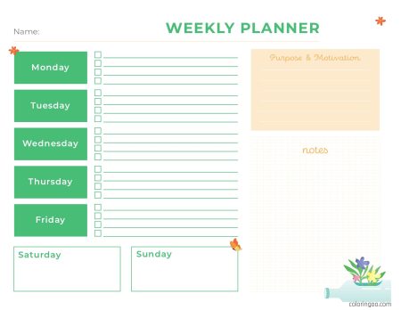 Free Printable Weekly Planner 05