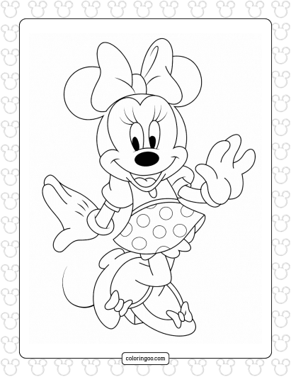 Mickey Minnie So Happy Coloring Page