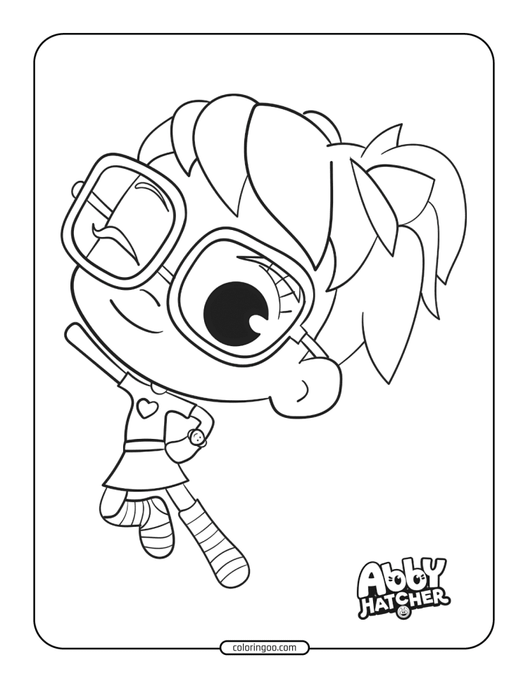 abby hatcher jumping coloring page