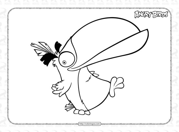 angry birds hal boomerang bird coloring page