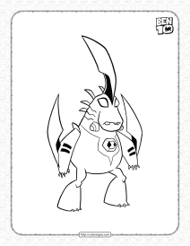 ben 10 big chuck biomnitrix coloring page