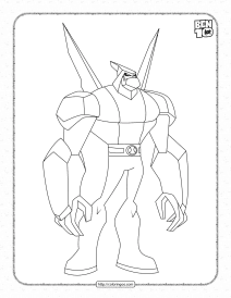 ben 10 diamondhead pdf coloring sheet